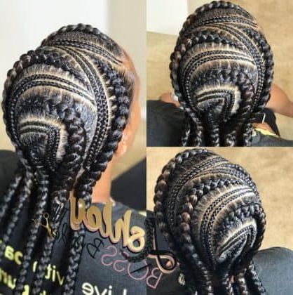44 Goddess Braids Styles For Black Hair (trendy Hairstyles With Regard To 2020 Curved Goddess Braids Hairstyles (View 2 of 25)