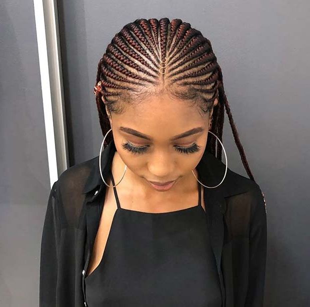 45 Best Ways To Rock Feed In Braids This Season | Stayglam With Recent Accessorized Straight Backs Braids (Photo 3 of 25)