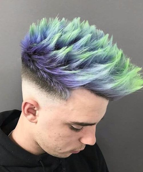45 Modern Mens Fade Haircuts | Menhairstylist Regarding Recent Faux Hawk Fade Haircuts With Purple Highlights (View 14 of 25)
