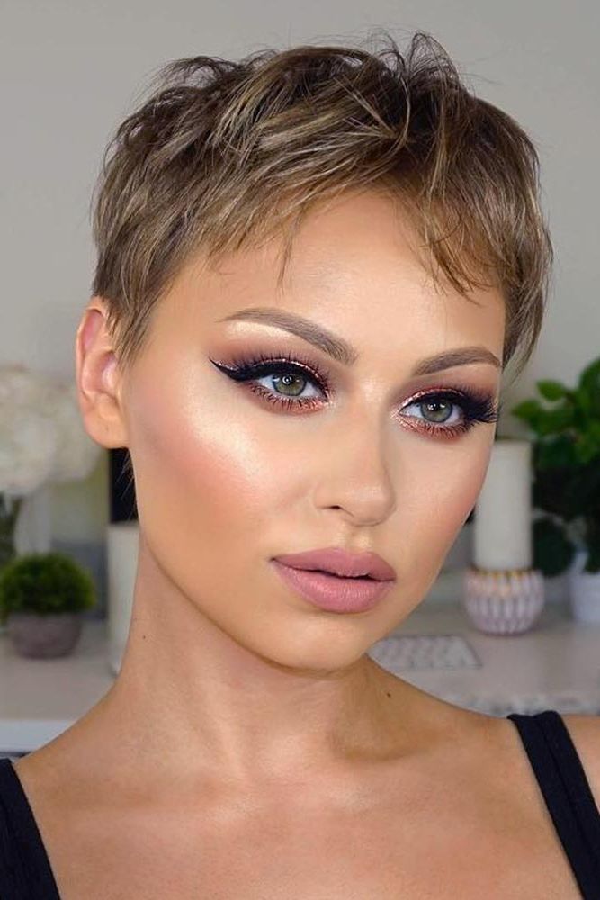 47 Best Short Haircuts For 2019 | Hairstyle Share Throughout Recent Dark Pixie Haircuts With Blonde Highlights (Photo 13 of 25)