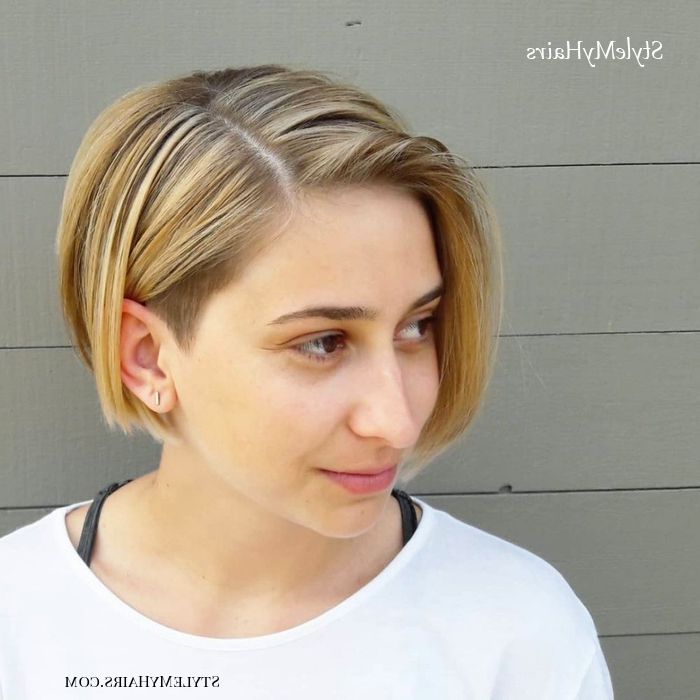 50 Chic Short Bob Hairstyles & Haircuts For Women In 2019 In Blonde Undercut Bob Hairstyles (Photo 11 of 25)