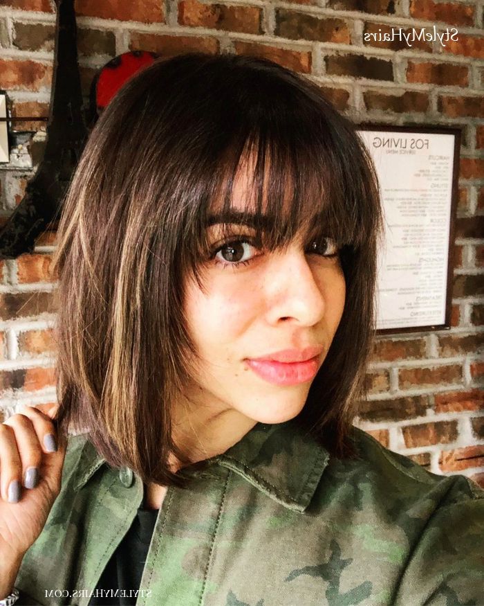 50 Chic Short Bob Hairstyles & Haircuts For Women In 2019 Inside Wispy Bob Hairstyles With Long Bangs (Photo 12 of 25)