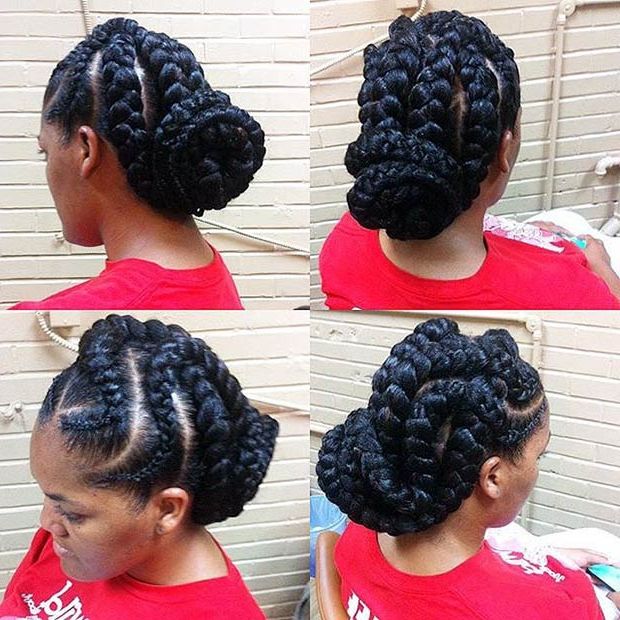 51 Goddess Braids Hairstyles For Black Women | Stayglam Pertaining To Most Up To Date Curved Goddess Braids Hairstyles (Photo 17 of 25)