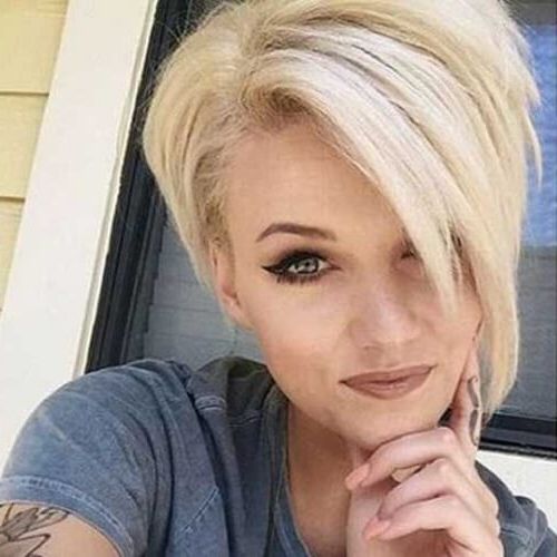 55 Alluring Ways To Sport Short Haircuts With Thick Hair Inside 2018 Sassy Short Pixie Haircuts With Bangs (Photo 24 of 25)