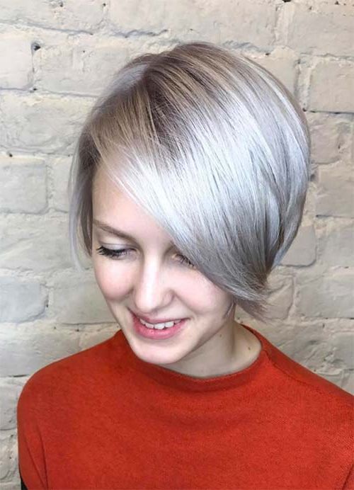 55 Short Hairstyles For Women With Thin Hair | Fashionisers© Within Current Flipped Up Platinum Blonde Pixie Haircuts (Photo 20 of 25)
