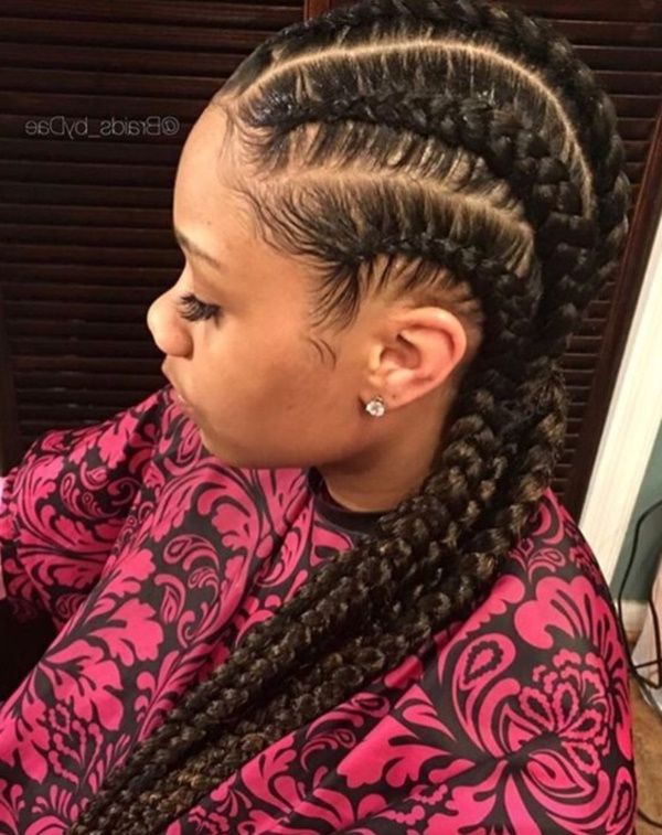 58 Beautiful Cornrows Hairstyles For Women With Regard To Most Current Thick Plaits And Narrow Cornrows Hairstyles (View 9 of 25)