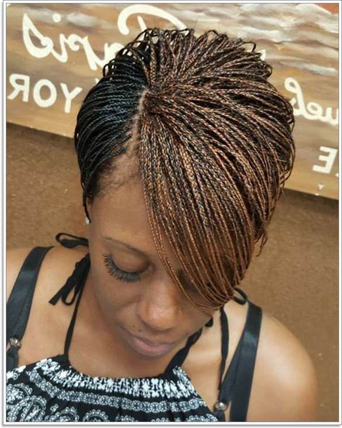 76 Micro Braids To Revamp Your Appearance For 2019 Regarding Recent Micro Braids Hairstyles In Side Fishtail Braid (View 9 of 25)