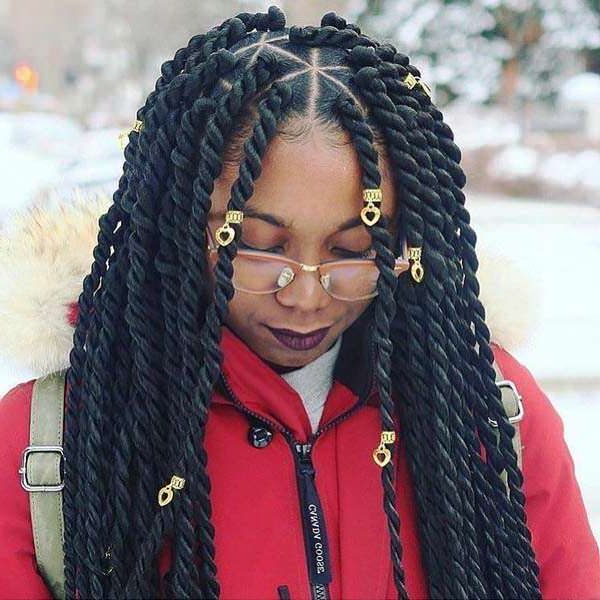 95 Fun African Braids That Are Totally In Vogue With Regard To Best And Newest Accessorized Straight Backs Braids (Photo 10 of 25)