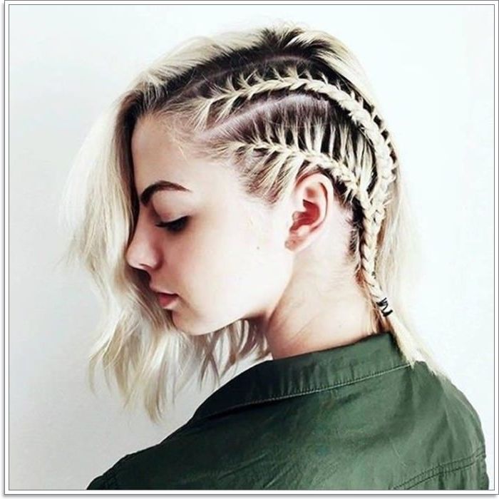 95 Stylish Braids For Short Hair | The Latest And Hottest For Most Current Cornrow Accent Braids Hairstyles (View 22 of 25)