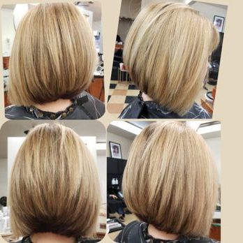 A Line Bob Haircut, Highlights And Vibrant Purple Peek A Pertaining To Sassy A Line Bob Hairstyles (Photo 12 of 25)