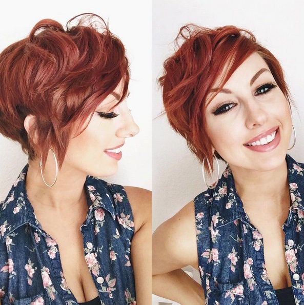 Adorable Pixie Haircut Ideas With Bangs – Popular Haircuts In Current Short Side Swept Pixie Haircuts With Caramel Highlights (View 18 of 25)
