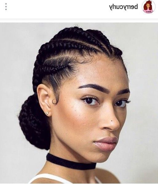 Braids And A Low Bun | Protective Style | Natural Hair With Latest Plaited Low Bun Braid Hairstyles (Photo 24 of 25)