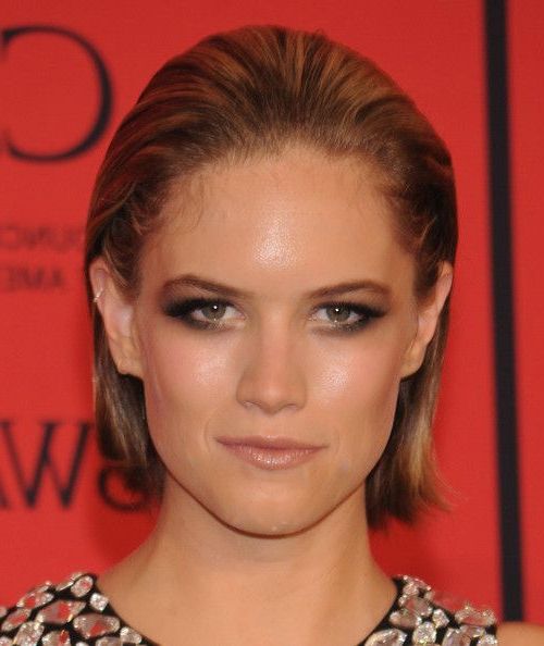 Cody Horn Bob | Short Hair Styles, Short Brown Hair, Hair Styles Intended For Slicked Bob Hairstyles (View 8 of 25)