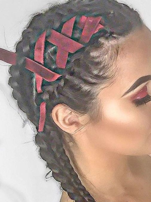 Corset Braids Are Blowing Up Instagram | Allure Inside Latest Corset Braid Hairstyles (Photo 9 of 25)