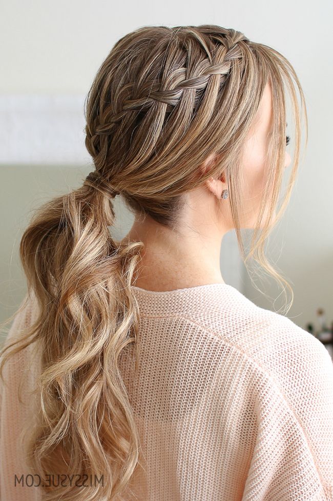 Double Waterfall Ponytail | Missy Sue Intended For Latest High Waterfall Braid Hairstyles (Photo 12 of 25)