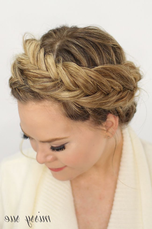Fishtail Crown Braid Inside Most Recently Fishtail Crown Braid Hairstyles (Photo 9 of 25)