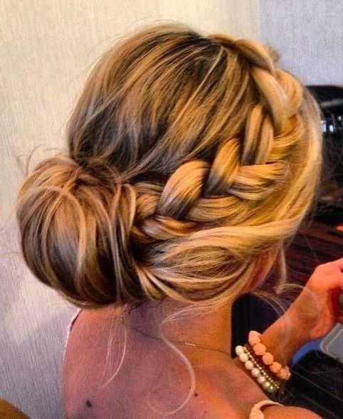Graceful And Beautiful Low Side Bun Hairstyle Tutorials And Regarding Newest Plaited Low Bun Braid Hairstyles (Photo 9 of 25)