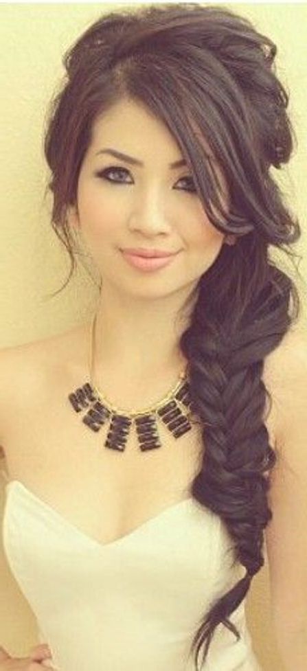 Hairstyles For Long Hair Ideas | Long Hair Styles, Hair Inside Most Recent Messy Side Fishtail Braid Hairstyles (View 13 of 25)