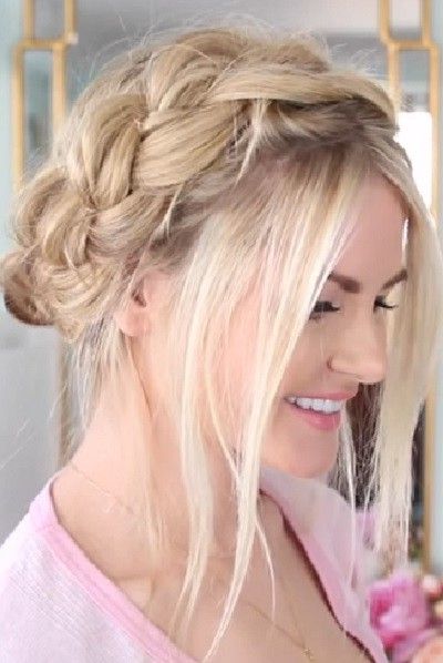 Halo Braid – Fun Hairstyle Ideas For When You're Growing Out Pertaining To Most Current Halo Braid Hairstyles With Bangs (Photo 21 of 25)