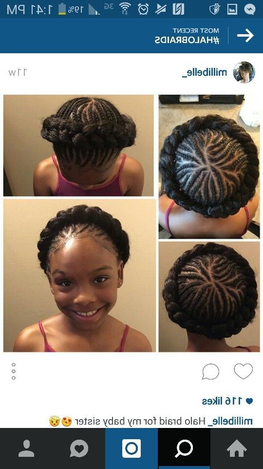 Halo Braids | Natural Hair Styles, Hair Styles, Kids Braided With Regard To Best And Newest Braided Halo Hairstyles (View 3 of 25)