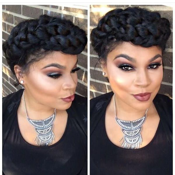 Halo Braids Or Crown Braids: Hairstyle Idea For Black Women Intended For 2020 Halo Braid Hairstyles With Bangs (View 9 of 25)