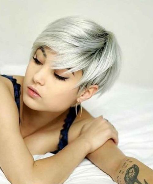 Hottest Icy Blonde Short Pixie Haircuts For Girls And Women Regarding Current Blonde Pixie Haircuts (Photo 15 of 25)