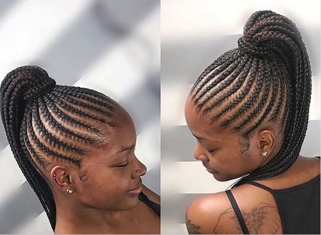 Latest Nigerian Cornrow Hairstyles With Current Metallic Side Cornrows Hairstyles (View 15 of 25)