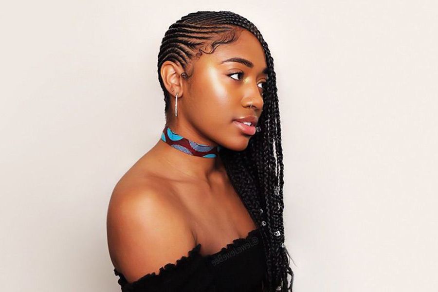 Lemonade Braids That Make Your Hair Style Even Sweeter With Most Recently Cornrow Accent Braids Hairstyles (View 25 of 25)