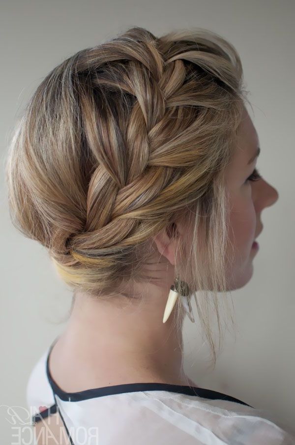 New Stylish French Crown Braid – Beautiful Braided Updo In Newest Asymmetrical French Braid Hairstyles (Photo 9 of 25)