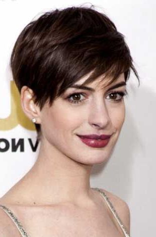 Piecey Bangs On A Pixie Cut, Ann Hathaway | Beauty | Hair In Most Recently Piecey Pixie Haircuts For Asian Women (Photo 1 of 25)