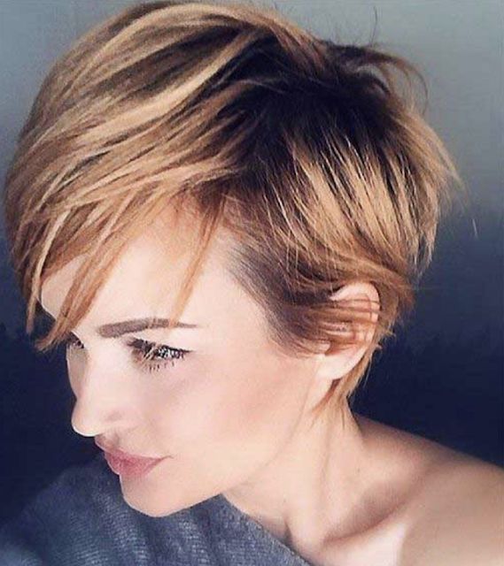 Pin On Latest Hairstyles For Women Throughout 2018 Edgy Textured Pixie Haircuts With Rose Gold Color (View 7 of 25)