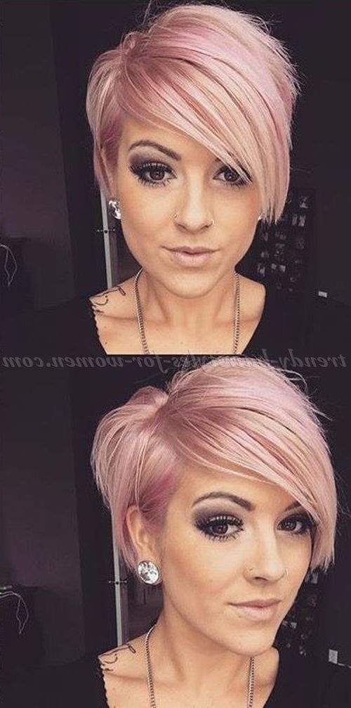 Pin On Scene Hair Pertaining To Most Recently Edgy Textured Pixie Haircuts With Rose Gold Color (View 16 of 25)