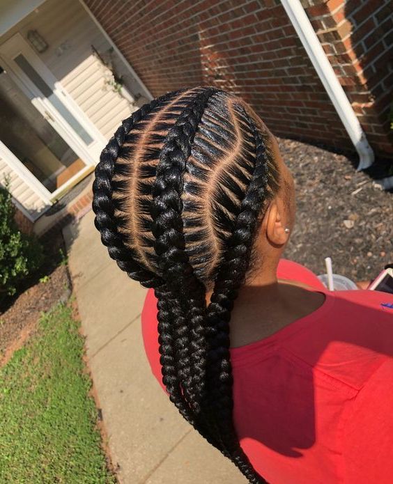 Pinariel Tarawally On Melanin Inspo In 2019 | Braided Within Best And Newest Curved Goddess Braids Hairstyles (View 8 of 25)