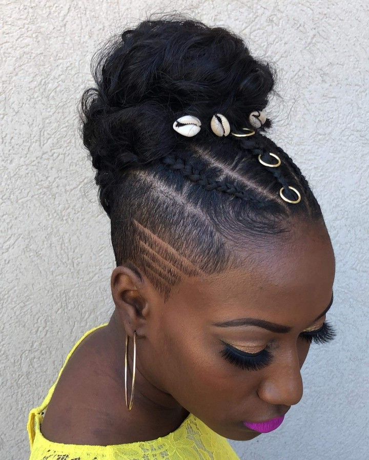 Pony Tail In 2019 | Shaved Side Hairstyles, Natural Hair For Current Tapered Tail Braid Hairstyles (Photo 3 of 25)