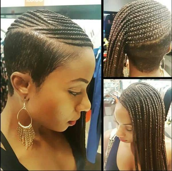 Shaved Side | Braids With Shaved Sides, Shaved Side In Current Side Shaved Cornrows Braids Hairstyles (View 4 of 25)