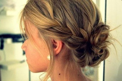 Side Braid Into Low Bun | Short Hair Updo, Hair Styles Within 2020 Plaited Low Bun Braid Hairstyles (Photo 8 of 25)