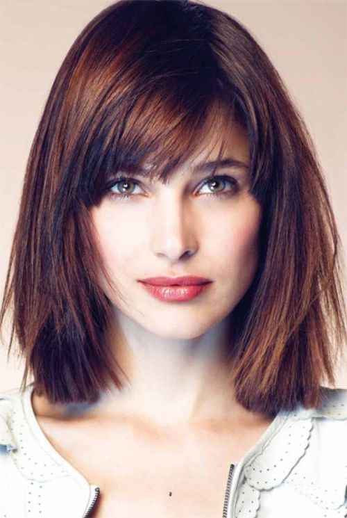 Side Swept Bangs For A Square Face – Women Hairstyles Pertaining To Edgy Face Framing Bangs Hairstyles (View 6 of 25)