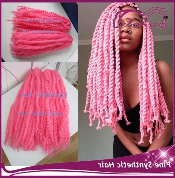 Stock! Hot Sale 20" Baby Pink Synthetic Twist Braiding Hair Inside Best And Newest Baby Pink Braids Hairstyles (View 6 of 25)