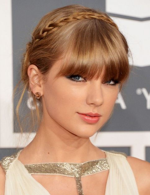 Taylor Swift Updo Hairstyles: Halo Braid – Popular Haircuts Within Current Updo Halo Braid Hairstyles (View 15 of 25)