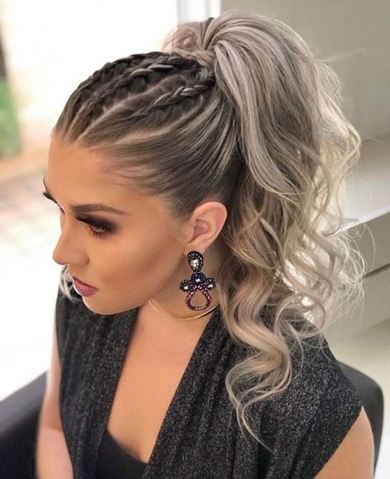 Top 20 Trendy Cornrows & Braided Hairstyle Ideas 2019 | Hair With Most Up To Date High Ponytail Braid Hairstyles (View 4 of 25)