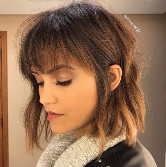 Wispy Bangs Styles And Looks Throughout Wispy Bob Hairstyles With Long Bangs (View 8 of 25)
