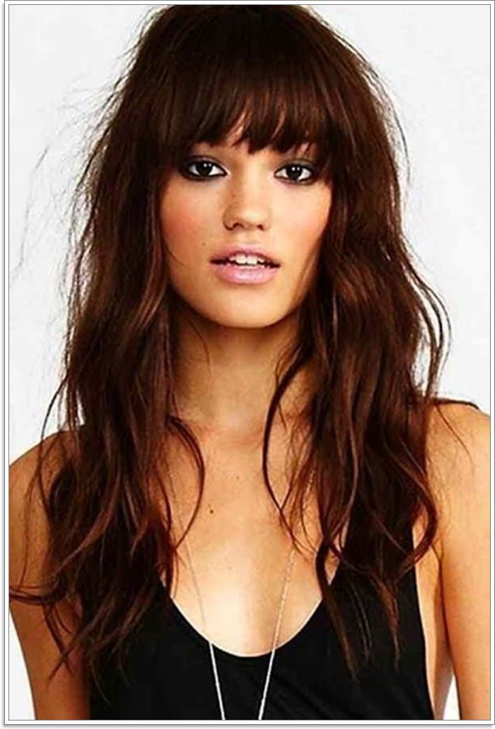 111 Hairstyles With Different Bangs Pertaining To 2018 Side Swept Feathered Bangs Hairstyles (View 23 of 25)