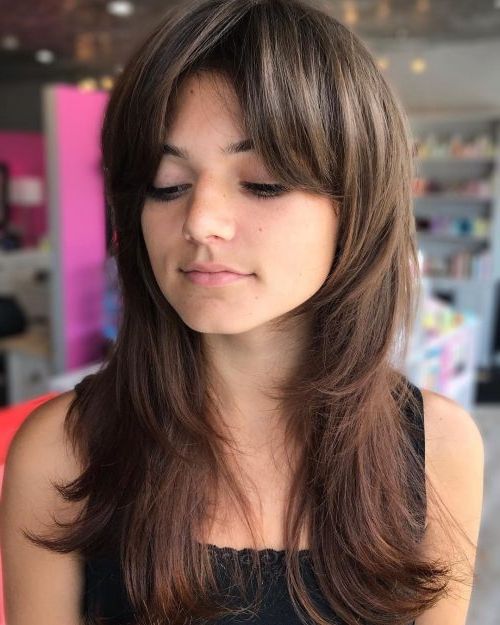 15 Feather Cut Hairstyle Ideas: Advice From Stylists Pertaining To Newest Asymmetrical Parting Feathered Fringe Hairstyles (View 19 of 25)