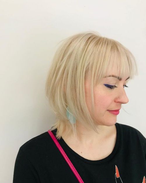 15 Hottest Shaggy Bob Haircuts To Copy With Regard To Newest Asymmetrical Copper Feathered Bangs Hairstyles (View 25 of 25)