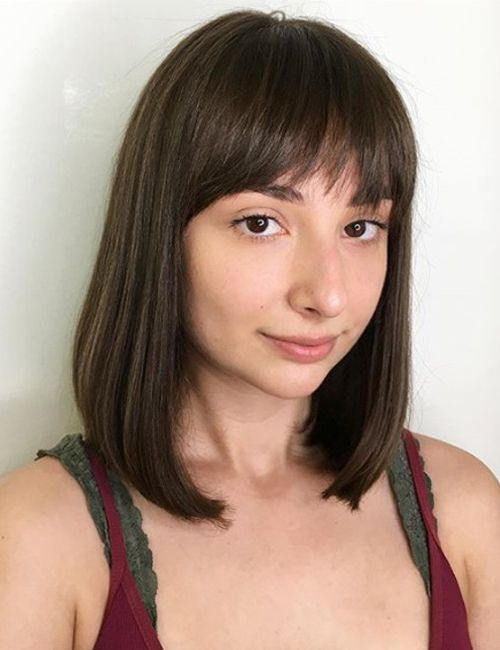 20 Stunning Bob Haircuts With Bangs Intended For Recent Short Layered Bob Hairstyles With Feathered Bangs (View 17 of 25)