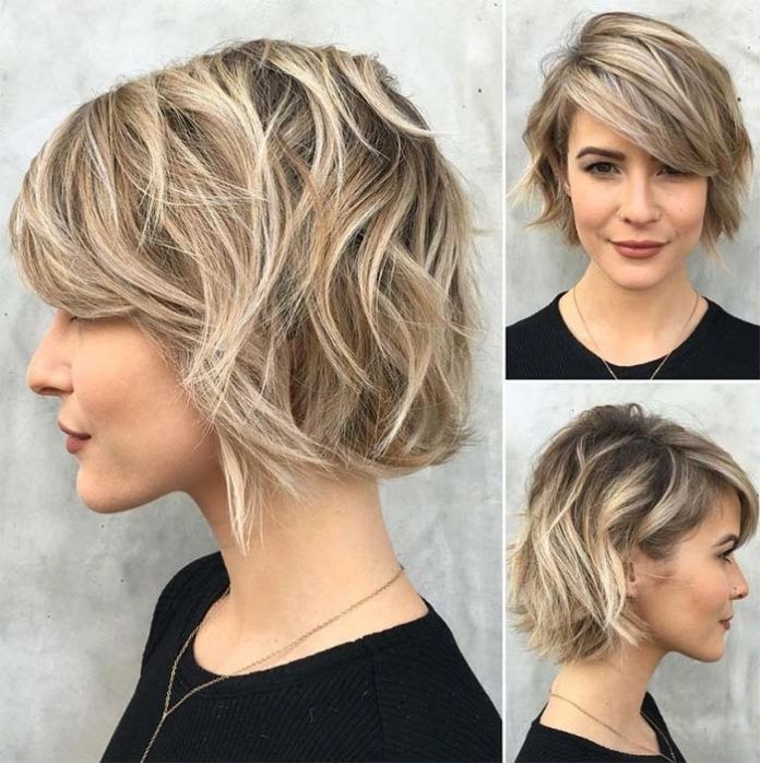 38 Short Layered Bob Haircuts With Side Swept Bangs That In Most Up To Date Short Layered Bob Hairstyles With Feathered Bangs (View 5 of 25)