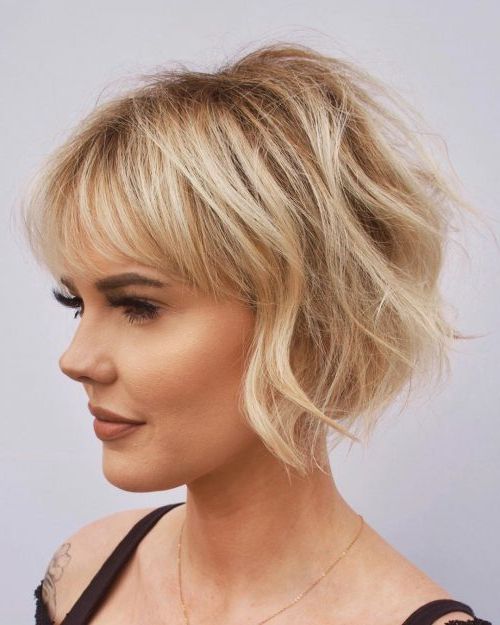 45 Best Short Hairstyles For Thin Hair To Look Cute Throughout Latest Classy Feathered Bangs Hairstyles (View 23 of 25)