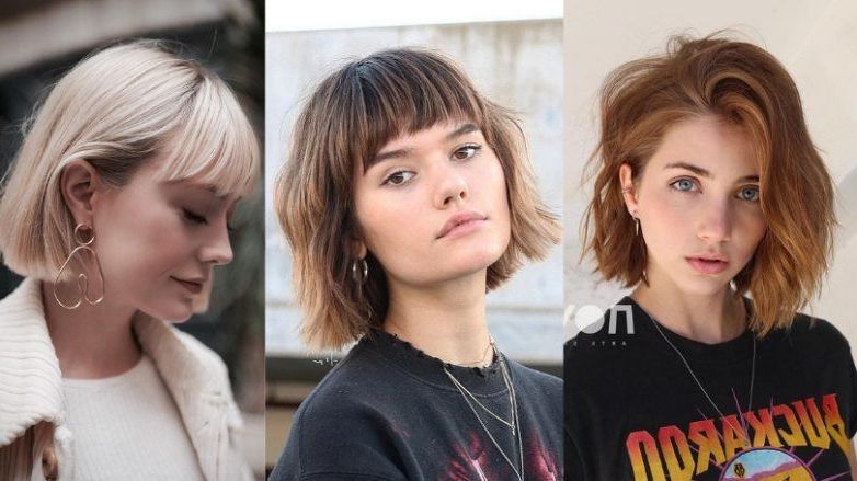 55 Hot Short Bobs With Bangs Haircuts And Hairstyles For 2020 Intended For Current Long Feathered Bangs Hairstyles With Inverted Bob (View 18 of 25)