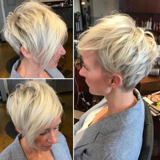 Asymmetrical Feathered Pixie | Short Hair Styles, Blonde For Most Up To Date Feathery Bangs Hairstyles With A Shaggy Pixie (View 3 of 25)