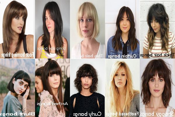 Best Bangs For Wavy Hair | Bangs For Difference Face Shapes In Most Recently Asymmetrical Parting Feathered Fringe Hairstyles (View 12 of 25)
